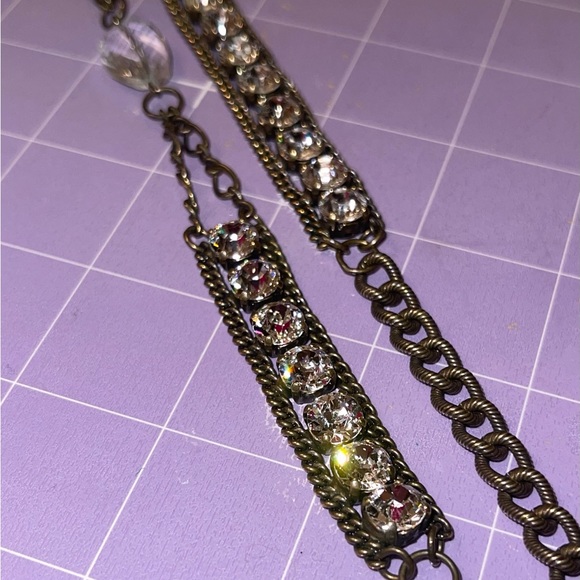 Sorrelli Necklace - Long Chain and Crystals - One Of A Kind - Picture 3 of 5